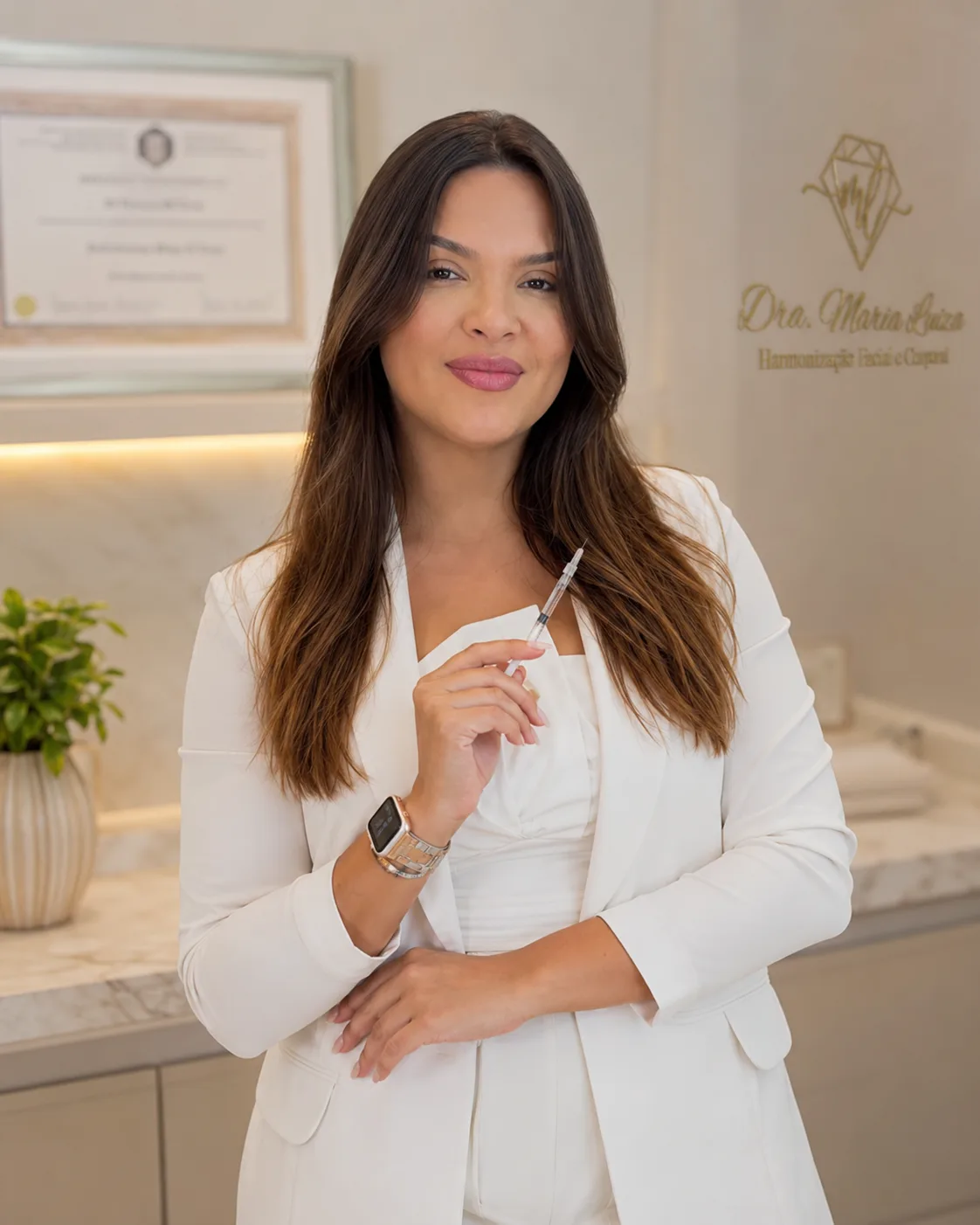 Dra. Maria Luiza em foto profissional de autoridade